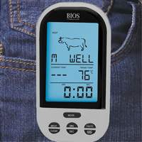 Thermomètre à viande et à volaille sans fil, Contact, Numérique, 32-482°F (0-250°C) IC669 | Ontario Safety Product