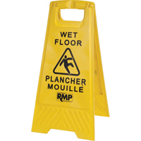 Safety Wet Floor Sign, Bilingual with Pictogram JD391 | Ontario Safety Product