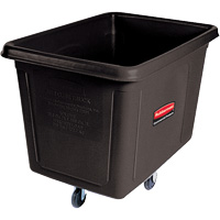 Bulk Cube Truck, Polyethylene, 48" L x 34-1/16" W x 36-1/2" H, 20 cu.ft. Volume, 600 lbs. Capacity Ontario Safety Products