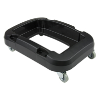 Recycling & Waste Receptacle Dolly, Polypropylene, Black, Fits: 17-1/4" x 12-1/2" Ontario Safety Products