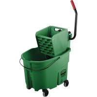 Mop Bucket & Wringer Combo Pack, Side Press, 8.75 US Gal.(35 Quart), Green JK637 | Ontario Safety Product