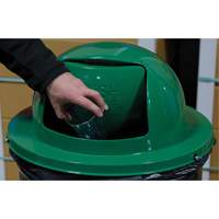 Drum Waste Disposal Top, Dome Lid, Metal, Fits Container Size: 23-1/2" Dia. JL021 | Ontario Safety Product