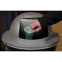 Drum Waste Disposal Top, Dome Lid, Metal, Fits Container Size: 23-1/2" Dia. JL023 | Ontario Safety Product