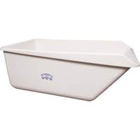 Bac de rangement avec rebord inclin&eacute;, Plastique, Blanc Ontario Safety Products