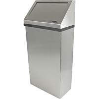 Wall Mounted Waste Receptacle, Stainless Steel, 13.2 US gal. JL205 | Ontario Safety Product