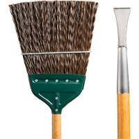 Track & Switch Broom with Heavy-Duty Forged Chisel, Wood Handle, Polypropylene Bristles, 55" L Ontario Safety Products