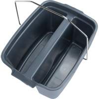 Dual Compartment Bucket, 4.75 US Gal. (19 qt.) Capacity, Grey JN504 | Ontario Safety Product