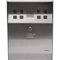 Smoking Receptacle, Wall-Mount, Stainless Steel, 1.6 Litres Capacity, 13-4/5" Height JN619 | Ontario Safety Product