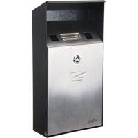 Smoking Receptacle, Wall-Mount, Stainless Steel, 1 Litre Capacity, 11-4/5" Height JN620 | Ontario Safety Product