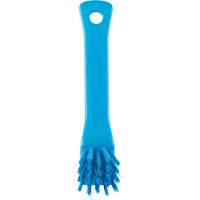 Brosse avec rebord grattoir, Soies Ferme, Longueur de 6", Bleu Ontario Safety Products