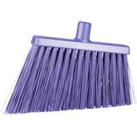 Angle Cut Broom, Extra Stiff Bristles, 11-2/5", Polyester/Polypropylene/PVC/Synthetic, Purple JP821 | Ontario Safety Product