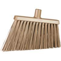 Angle Cut Broom, Extra Stiff Bristles, 11-2/5", Polyester/Polypropylene/PVC/Synthetic, Brown JP822 | Ontario Safety Product