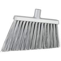 Angle Cut Broom, Extra Stiff Bristles, 11-2/5", Polyester/Polypropylene/PVC/Synthetic, Grey JP823 | Ontario Safety Product
