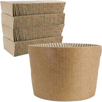 Kraft Coffee Cup Sleeves, Paper, 12 oz. - 20 oz., Brown JP924 | Ontario Safety Product