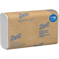Scott<sup>®</sup> 100% Recycled Fiber Multifold Paper Towels, 1 Ply, 9-2/5" L x 9-1/5" W, 250 /Pack JQ121 | Ontario Safety Product