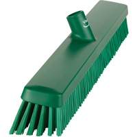 Heavy-Duty Push Broom, Fine/Stiff Bristles, 24", Green JQ212 | Ontario Safety Product