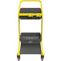 HyGo Mobile Cleaning Station, 30.7" x 20.9" x 40.6", Plastic/Stainless Steel, Yellow JQ267 | Ontario Safety Product