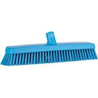 Push Broom Head, Fine/Stiff Bristles, 16-1/2", Polyester/Polypropylene, Blue Ontario Safety Products