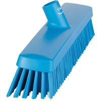 Push Broom Head, Fine/Stiff Bristles, 16-1/2", Polyester/Polypropylene, Blue Ontario Safety Products