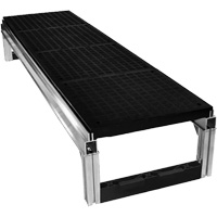 Trousse de plateforme de travail modulaire en aluminium lisse FOUNDATION, 18" la x 72" pr, Capacit&eacute; de 400 lb, Enti&egrave;rement soud&eacute; Ontario Safety Products