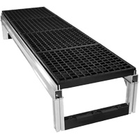 Trousse de plateforme de travail modulaire en aluminium &agrave; drainage ouvert FOUNDATION, 18" la x 72" pr, Capacit&eacute; de 400 lb, Enti&egrave;rement soud&eacute; Ontario Safety Products