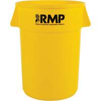 Garbage Bin, Polyethylene, 44 US gal. Ontario Safety Products
