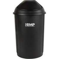 Bac &agrave; d&eacute;chets demi-rond avec couvercle, Poly&eacute;thyl&egrave;ne, 21 gal. US Ontario Safety Products
