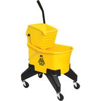 Seau & essoreuse pour vadrouille Grizzly, Pression vers le bas, 8 gal. US (32 pintes), Jaune Ontario Safety Products