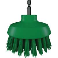 Brosse ronde HyDrive pour perceuse, Soies Tr&egrave;s ferme, Longueur de 3-1/10", Vert Ontario Safety Products