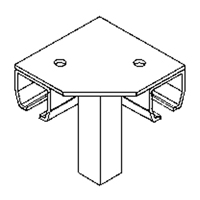 Raccord pour joint d'angle de 90° pour murs-rideaux mont&eacute;s au sol Ontario Safety Products