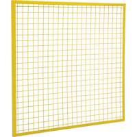 Wire Mesh Partition Components - Panels, 4' H x 4' W, Yellow KD130 | Ontario Safety Product
