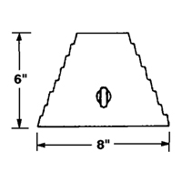 Wheel Chock, 9" x 8" x 6", Black Ontario Safety Products