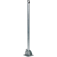 Fold-Down Bollards, Steel, 42" H x 1-3/4" W, Silver KH818 | Ontario Safety Product