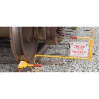 Single Rail Chock With Flag Rail Combo KH984 | Ontario Safety Product