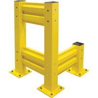 Industrial Safety Guard Rail, Steel, 91" L x 12" H, Safety Yellow KI243 | Ontario Safety Product