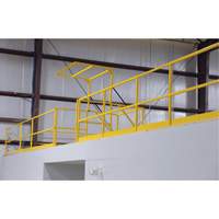 Mezzanine Safety Gate, 68-1/2" L x 42" H, 80-1/16" Raised, Yellow Ontario Safety Products