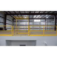 Mezzanine Safety Gate, 68-1/2" L x 42" H, 80-1/16" Raised, Yellow Ontario Safety Products