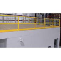 Mezzanine Safety Gate, 68-1/2" L x 42" H, 80-1/16" Raised, Yellow Ontario Safety Products