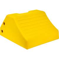Heavy-Duty Wheel Chocks, Urethane, Yellow, 15-1/2" W x 17-7/10" D x 10" H KI296 | Ontario Safety Product