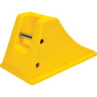Wheel Chocks with Aluminum Tread, Polyurethane, Safety Yellow, 11-1/4" W x 21" D x 12-1/4" H Ontario Safety Products