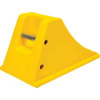 Wheel Chocks with Rubber Tread, Polyurethane, Yellow, 11-1/4" W x 21" D x 12-1/4" H Ontario Safety Products