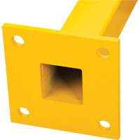 Corner Post for Light-Duty Guard Rails, Steel, 42" H, Safety Yellow Ontario Safety Products