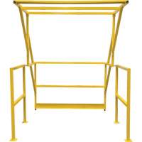 Mezzanine Safety Gate, 70" L x 77" H, 78" Raised, Yellow Ontario Safety Products