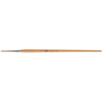 Pure White Bristle Round Marking Paint Brush, 7/32" Brush Width, White China, Wood Handle KP192 | Ontario Safety Product