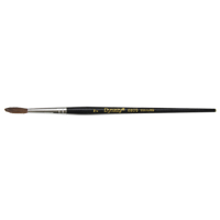 Black Pointed Bristle Artist Brush, 4 mm Brush Width, Camel Hair, Wood Handle KP603 | Ontario Safety Product