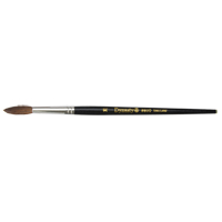 Black Pointed Bristle Artist Brush, 5.7 mm Brush Width, Camel Hair, Wood Handle KP605 | Ontario Safety Product