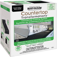 Syst&egrave;me de rev&ecirc;tement au mica pour comptoir Countertop Transformations, 1,42 L, Trousse, Mica noir Ontario Safety Products
