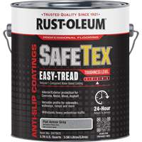 SafeTex&reg; Easy-Tread Acrylic Coating, 1 gal., Water-Based, Flat Finish/Textured, Grey Ontario Safety Products