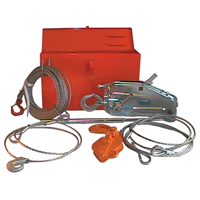 Tirfor<sup>®</sup> Wire Rope Hoist TU17 Rescue Kit , 5/16" Wire Diameter, 2000  lbs. (1 tons) Capacity LV073 | Ontario Safety Product