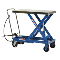 Table &eacute;l&eacute;vatrice &agrave; ciseaux hydraulique pneumatique, Acier, 39-1/2" lo x 20" la, Cap. 1750 lb Ontario Safety Products